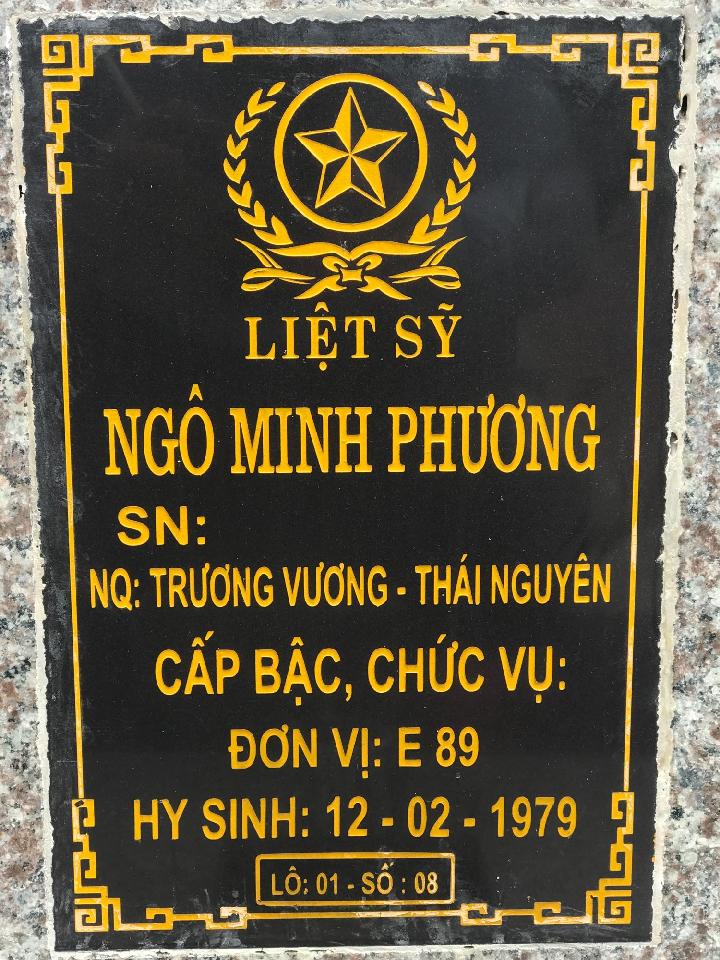 Ảnh mộ liệt sĩ Ngô Minh Phương