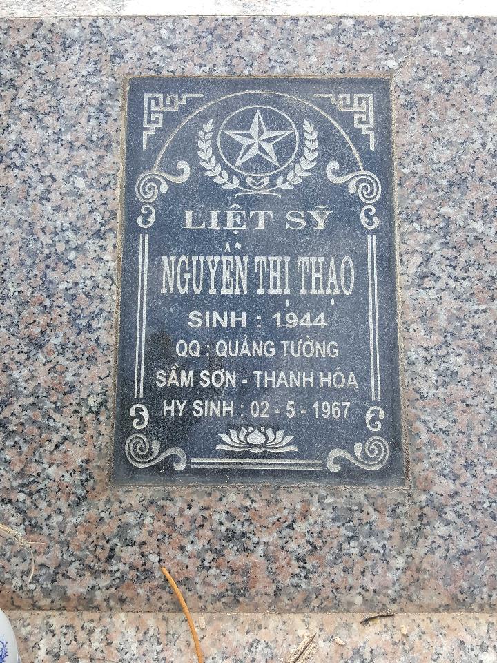 Ảnh mộ liệt sĩ NGUYỄN THỊ THẠO