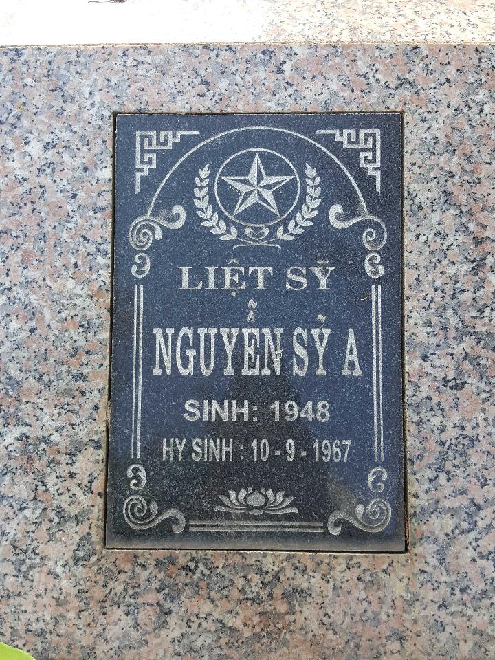 Ảnh mộ liệt sĩ NGUYỄN SỸ A