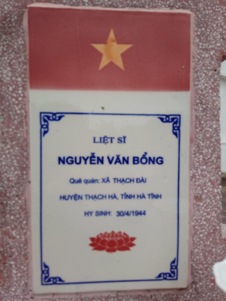 Ảnh mộ liệt sĩ NGUYỄN VĂN BỔNG