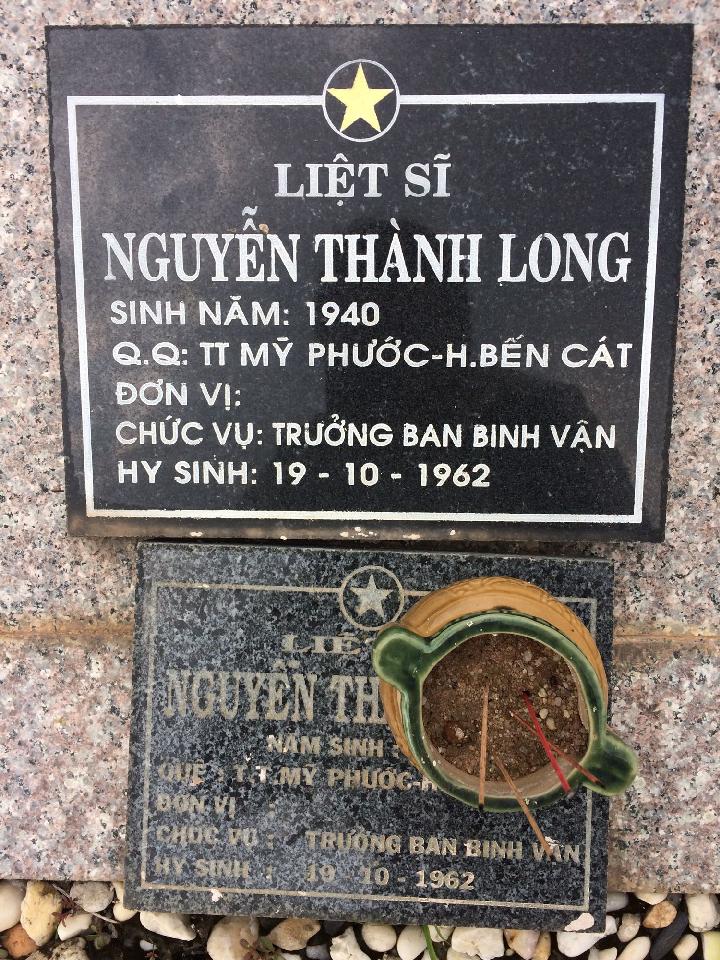 Ảnh mộ liệt sĩ NGUYỄN THÀNH LONG