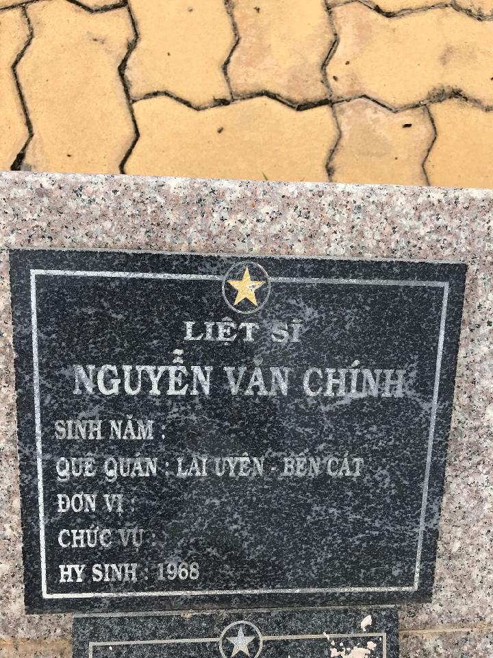 Ảnh mộ liệt sĩ NGUYỄN VĂN CHÍNH