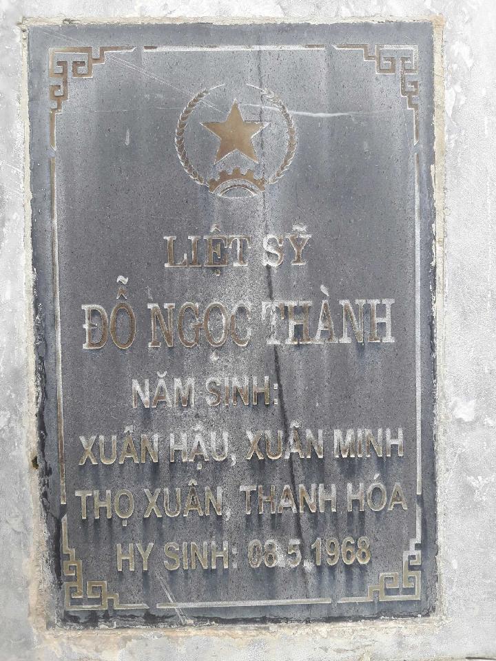Ảnh mộ liệt sĩ ĐỖ NGỌC THÀNH