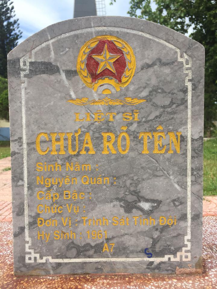 Ảnh mộ liệt sĩ Liệt sĩ chưa biết tên