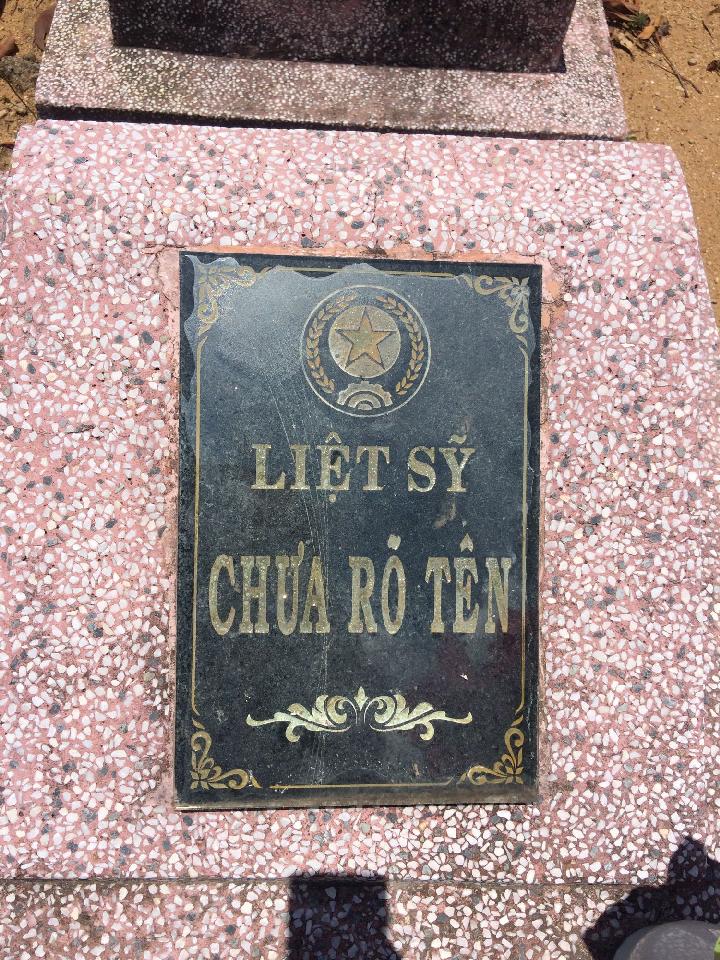 Ảnh mộ liệt sĩ Liệt sĩ chưa biết tên