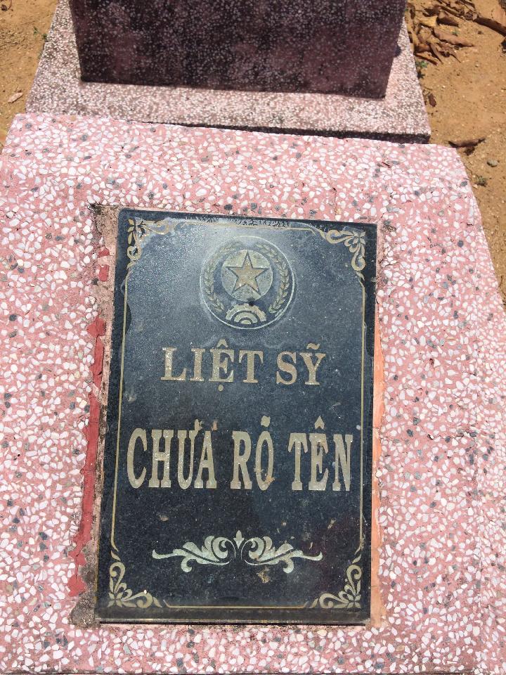 Ảnh mộ liệt sĩ Liệt sĩ chưa biết tên