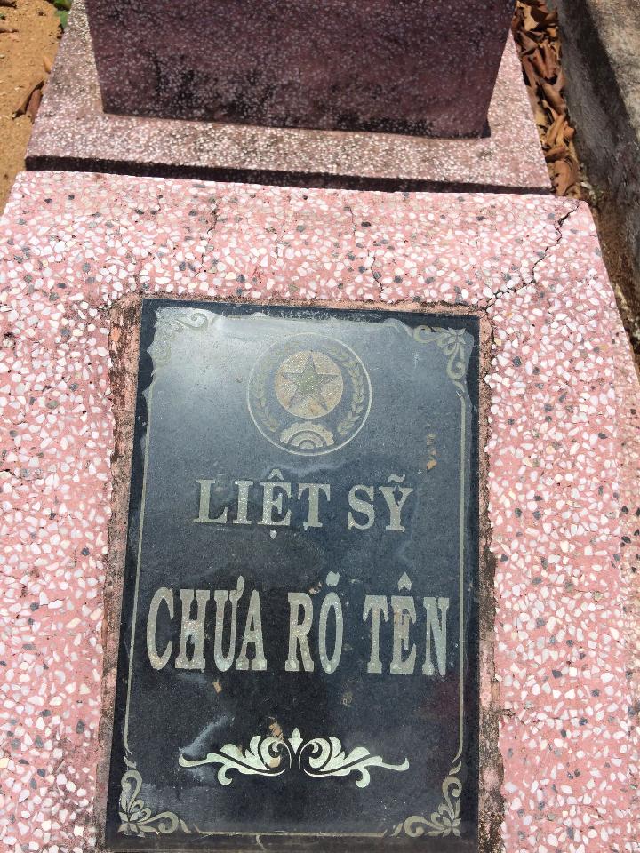 Ảnh mộ liệt sĩ Liệt sĩ chưa biết tên
