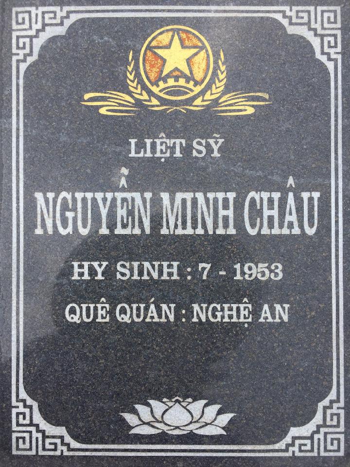 Ảnh mộ liệt sĩ NGUYỄN MINH CHÂU