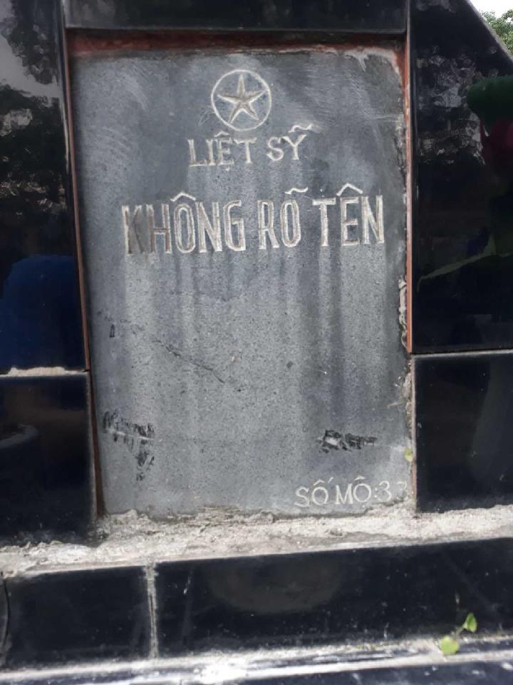 Ảnh mộ liệt sĩ Liệt sĩ chưa biết tên