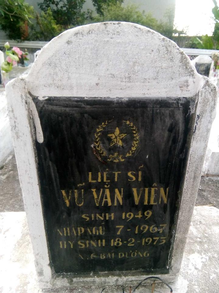 Ảnh mộ liệt sĩ VŨ VĂN VIÊN