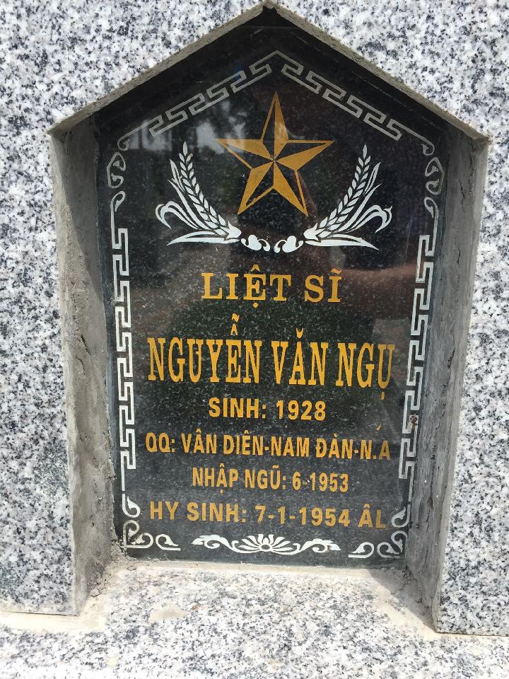Ảnh mộ liệt sĩ Nguyễn Văn Ngụ