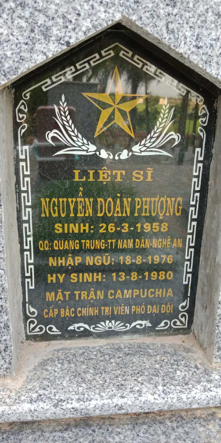 Ảnh mộ liệt sĩ Nguyễn Doãn Phượng
