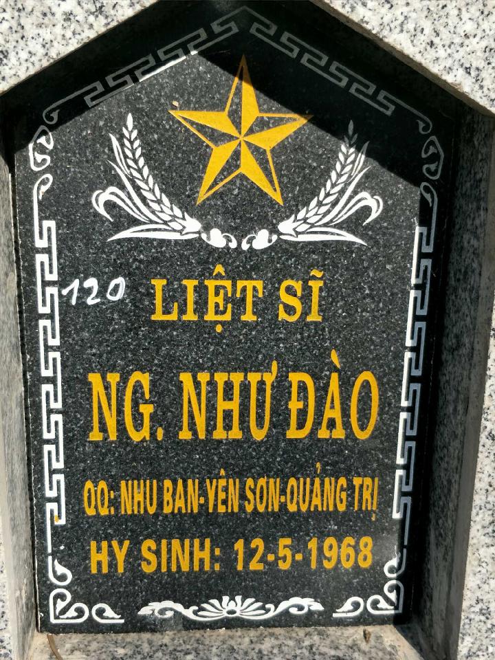 Ảnh mộ liệt sĩ Ng. Như Đào