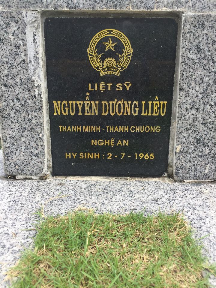 Ảnh mộ liệt sĩ NGUYỄN DƯƠNG LIÊU